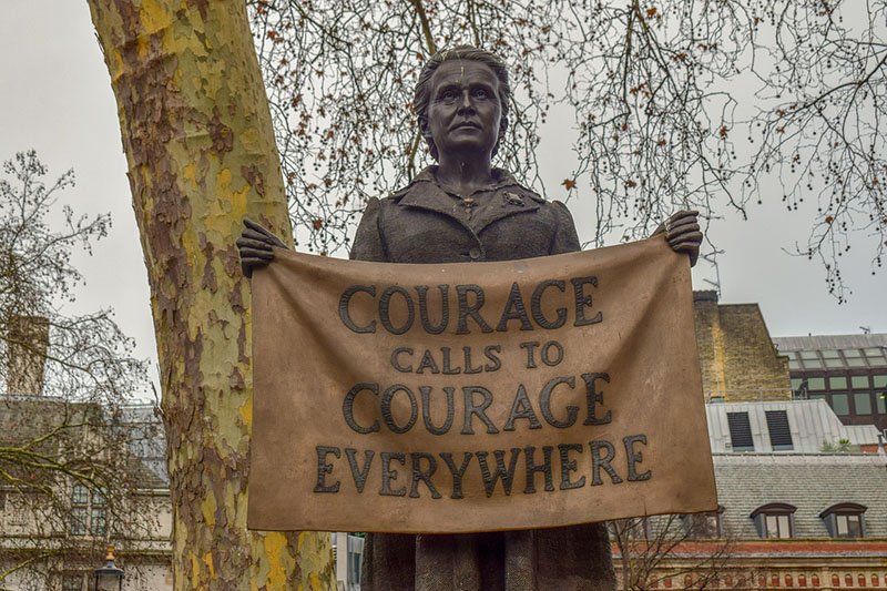 Statue of Millicent Fawcett, political activist and writer, 1847-1929.